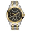 Men's Bulova Classic Two-Tone Watch with Black Dial (Model: 98C120)