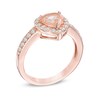 Thumbnail Image 2 of Pink Quartz Doublet and Lab-Created White Sapphire Three Piece Set in Sterling Silver with 18K Rose Gold Plate