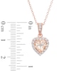 Thumbnail Image 3 of Pink Quartz Doublet and Lab-Created White Sapphire Three Piece Set in Sterling Silver with 18K Rose Gold Plate