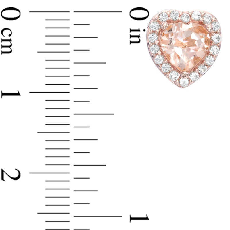 Main Image 4 of Pink Quartz Doublet and Lab-Created White Sapphire Three Piece Set in Sterling Silver with 18K Rose Gold Plate