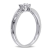 Thumbnail Image 2 of 0.18 CT. T.W. Diamond Cluster Bypass Ring in 10K White Gold