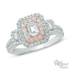 Past Present Future® 0.95 CT. T.W. Emerald-Cut Diamond Frame Ring in 14K Two-Tone Gold