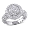 Thumbnail Image 0 of 1.99 CT. T.W. Diamond Cluster Double Frame Ring in 10K White Gold