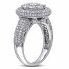 Thumbnail Image 1 of 1.99 CT. T.W. Diamond Cluster Double Frame Ring in 10K White Gold