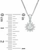 Thumbnail Image 1 of 0.25 CT. T.W. Canadian Certified Diamond Starburst Pendant in 14K White Gold (I/I2)