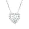 Thumbnail Image 1 of 0.25 CT. T.W. Certified Canadian Diamond Heart Pendant in 14K White Gold (I/I2)
