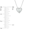 Thumbnail Image 2 of 0.25 CT. T.W. Certified Canadian Diamond Heart Pendant in 14K White Gold (I/I2)