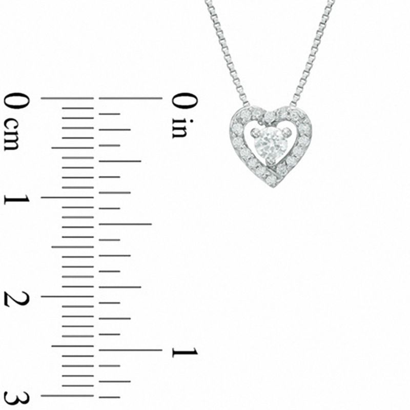 0.25 CT. T.W. Certified Canadian Diamond Heart Pendant in 14K White Gold (I/I2)