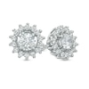 Thumbnail Image 1 of 0.50 CT. T.W. Canadian Certified Diamond Starburst Earrings in 14K White Gold (I/I2)