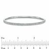 AVA Nadri Crystal Bangle in White Rhodium Brass - 7.5"