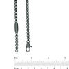 Thumbnail Image 2 of Men's 3.75mm Rolo Chain Necklace in Black IP Stainless Steel - 30"