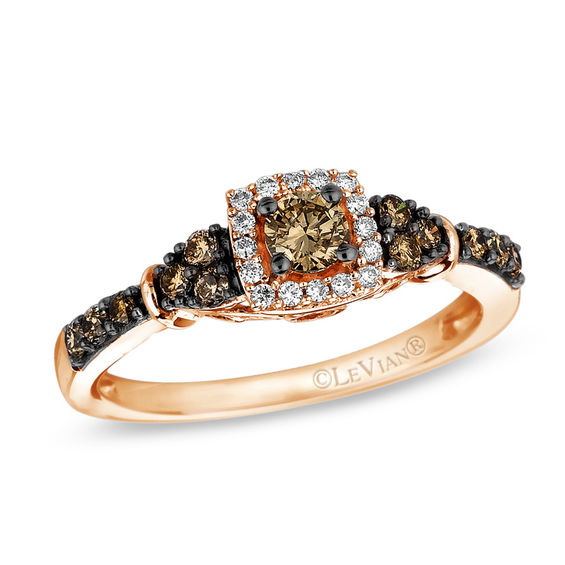 Le Vian Chocolate Diamonds® 0.51 CT. T.W. Diamond Square Frame ...