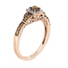 Thumbnail Image 1 of Le Vian Chocolate Diamonds® 0.51 CT. T.W. Diamond Square Frame Engagement Ring in 14K Strawberry Gold™
