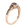 Thumbnail Image 2 of Le Vian Chocolate Diamonds® 0.51 CT. T.W. Diamond Square Frame Engagement Ring in 14K Strawberry Gold™