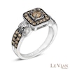 Thumbnail Image 0 of Le Vian Chocolate Diamonds® 0.81 CT. T.W. Diamond Square Frame Engagement Ring in 14K Vanilla Gold™