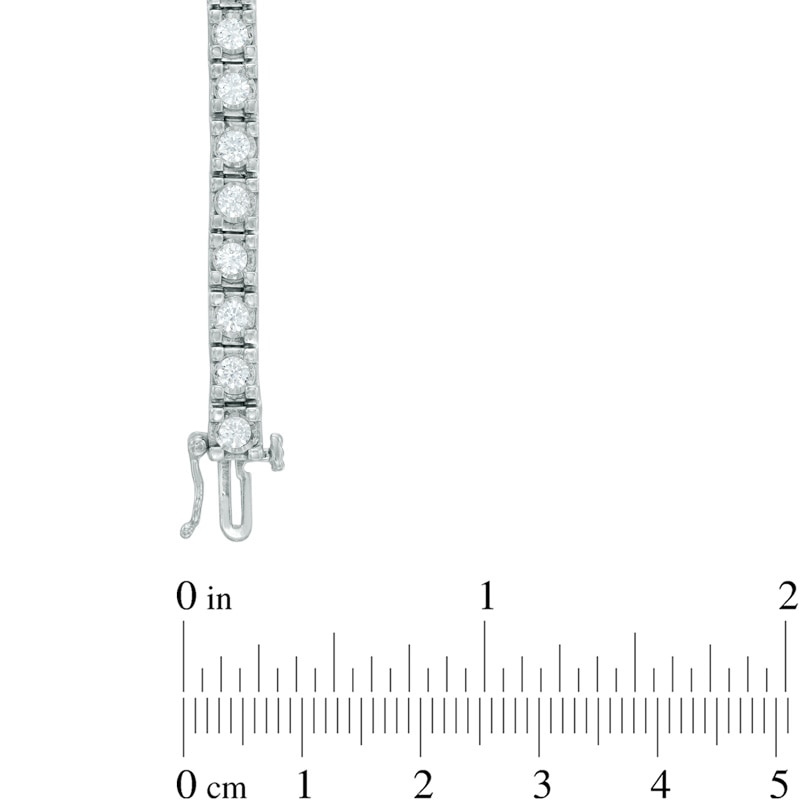 Main Image 2 of 3.00 CT. T.W. Diamond Tennis Bracelet in Sterling Silver - 7.25"