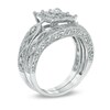 Thumbnail Image 2 of 0.20 CT. T.W. Diamond Cascading Bridal Set in Sterling Silver