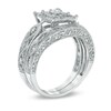 Thumbnail Image 1 of 0.20 CT. T.W. Diamond Cascading Bridal Set in Sterling Silver