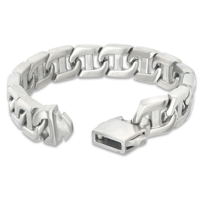 14.4mm Mariner Chain Bracelet in Stainless Steel - 8.5"