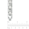 Men's 0.10 CT. T.W. Diamond Grey Carbon fibre ID Bracelet in Stainless Steel - 8.5"
