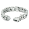 Thumbnail Image 2 of Men's 0.10 CT. T.W. Diamond Grey Carbon fibre ID Bracelet in Stainless Steel - 8.5"