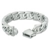 Thumbnail Image 2 of Men's 0.10 CT. T.W. Diamond Grey Carbon fibre ID Bracelet in Stainless Steel - 8.5"