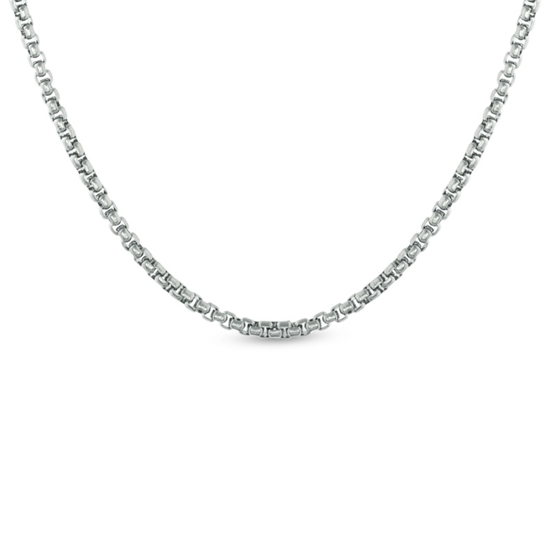 Men's 3.5mm Rolo Chain Necklace in Stainless Steel - 30"|Peoples Jewellers
