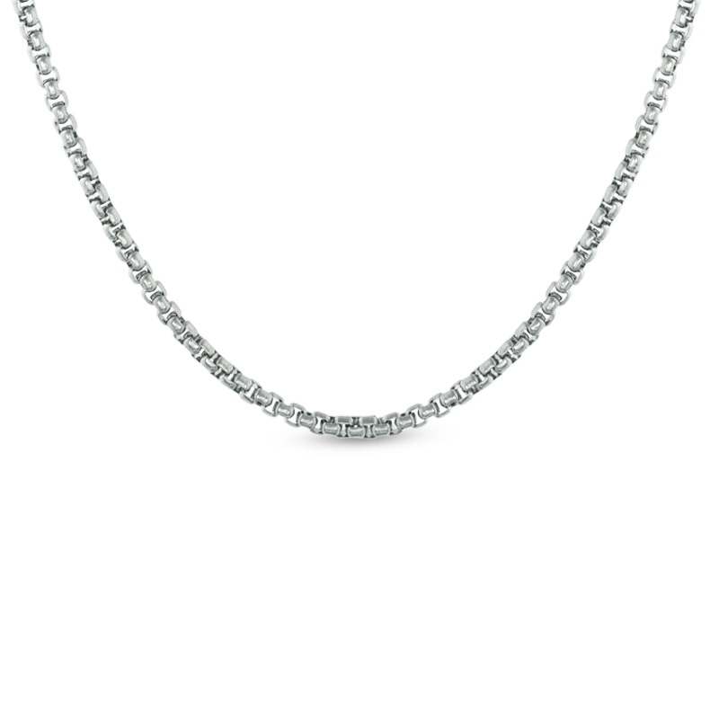 Main Image 1 of Men's 3.5mm Rolo Chain Necklace in Stainless Steel - 30"