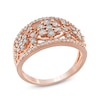 1.00 CT. T.W. Diamond Flower Cluster Vintage-Style Ring in 10K Rose Gold