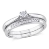 Thumbnail Image 1 of 0.15 CT. T.W. Diamond Bridal Set in Sterling Silver