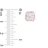 8.0mm Lab-Created White Sapphire Stud Earrings in Sterling Silver with 18K Gold Plate