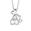 Thumbnail Image 0 of Open Hearts Rhythm by Jane Seymour™ 0.10 CT. T.W. Diamond Motherly Love Pendant in Sterling Silver
