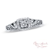 Open Hearts by Jane Seymour™ 0.10 CT. T.W. Diamond Square Frame Ring in Sterling Silver