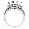 Thumbnail Image 3 of Mother's Simulated Birthstone and Diamond Accent Ring in Sterling Silver and 14K Gold (4 Stones)