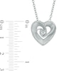 Thumbnail Image 3 of Vera Wang Love Collection 0.19 CT. T.W. Diamond Rose Inspired Heart Pendant in Sterling Silver