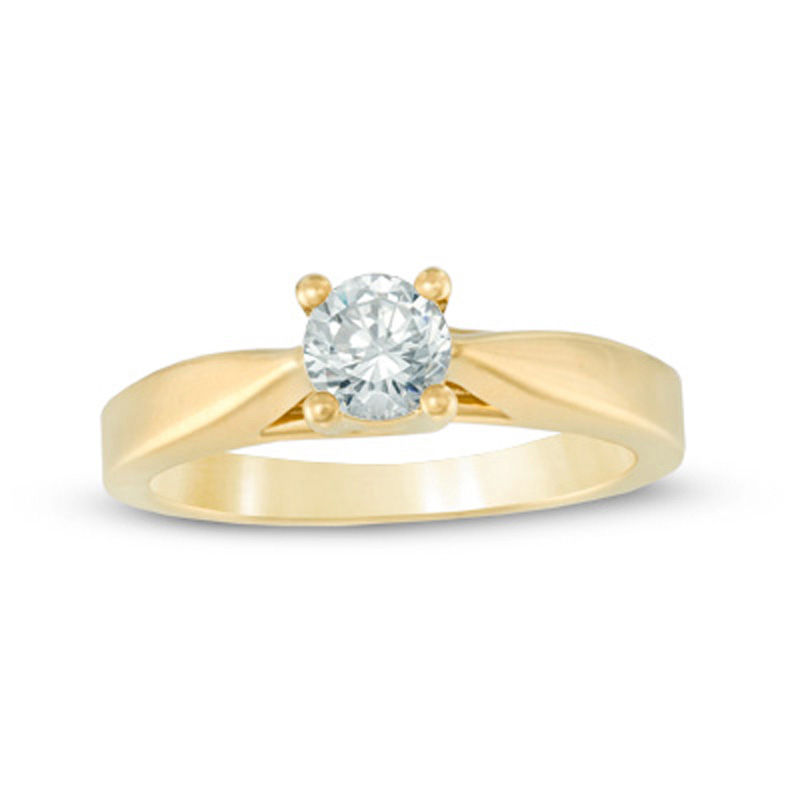 Celebration Canadian Ideal 0.50 CT. Diamond Solitaire Engagement Ring in 14K Gold (I/I1)