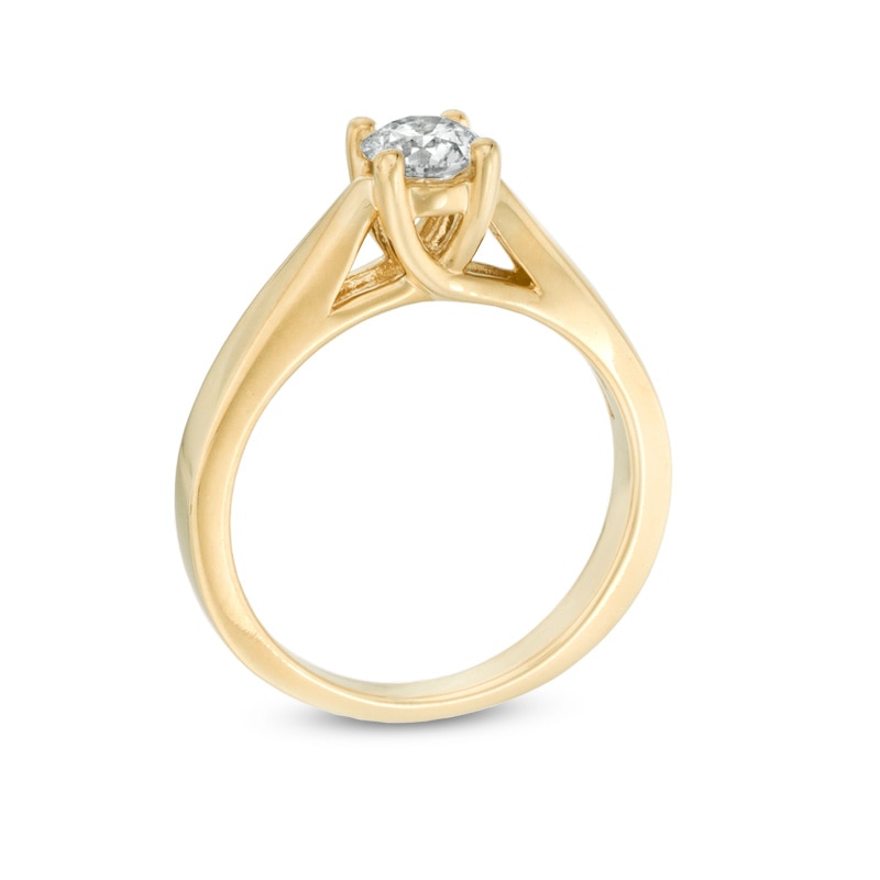 Main Image 2 of Canadian Ideal 0.50 CT. Certified Diamond Solitaire Engagement Ring in 14K Gold (I/I1)