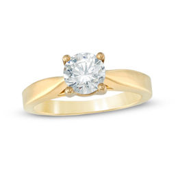 Canadian Ideal 1.00 CT. Certified Diamond Solitaire Engagement Ring in 14K Gold (I/I1)