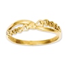 Heart Crossover Ring in 14K Gold