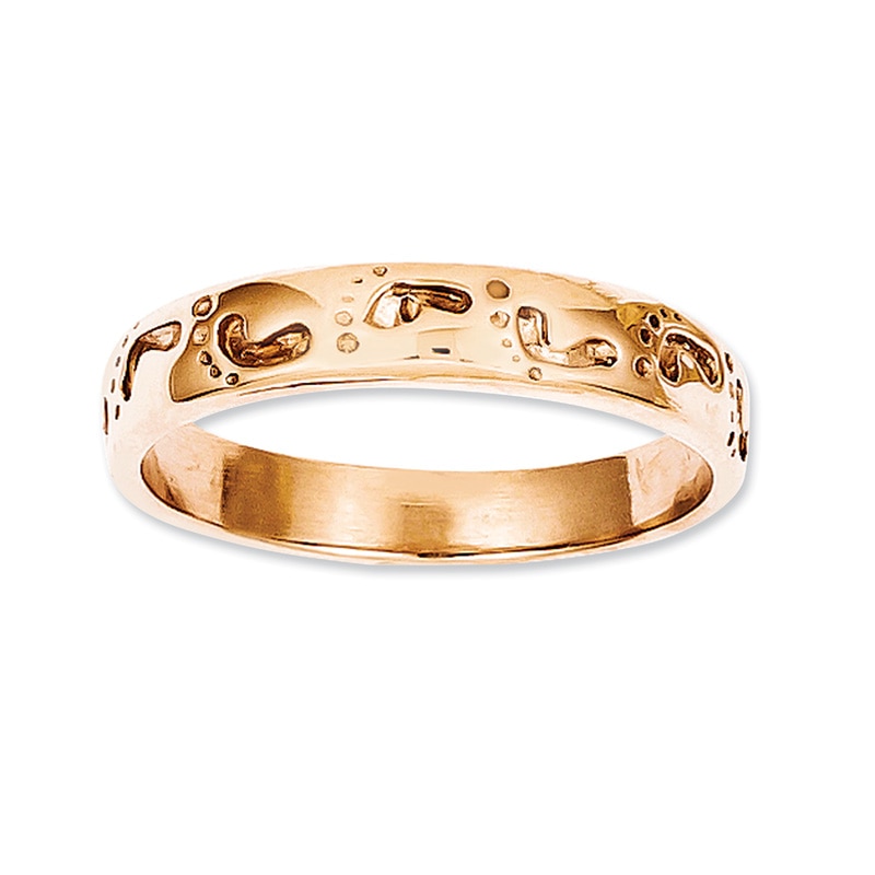 Main Image 1 of Footprints Ring in 14K Rose Gold