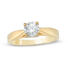 Canadian Ideal 0.70 CT. Certified Diamond Solitaire Engagement Ring in 14K Gold (I/I1)