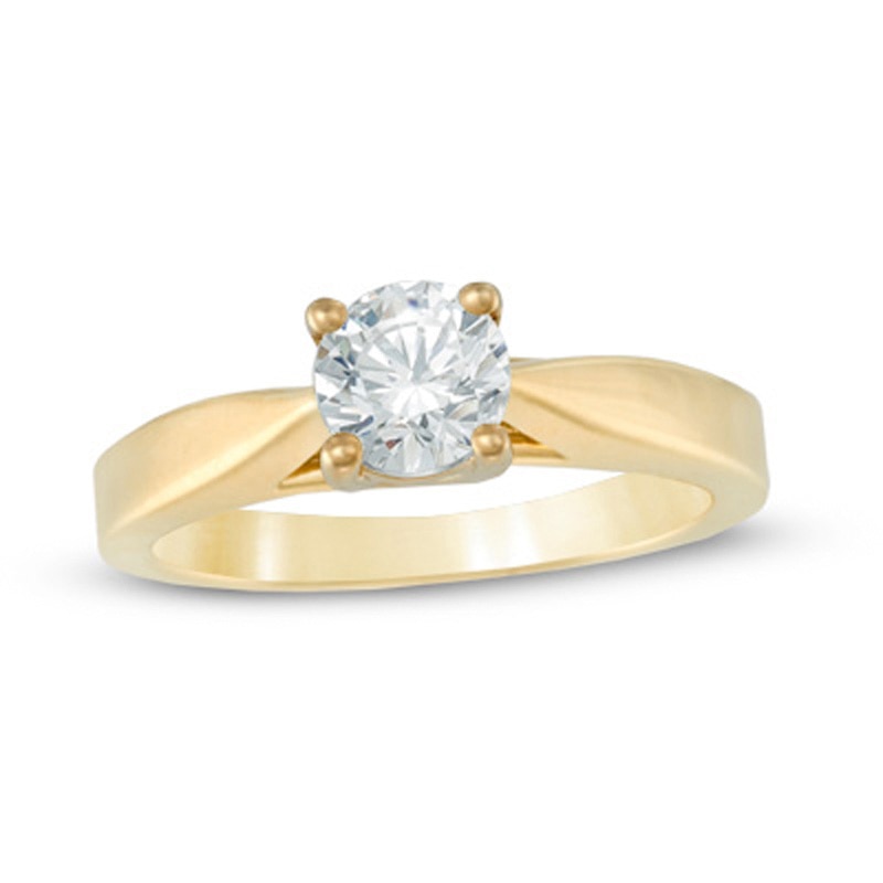 Main Image 1 of Canadian Ideal 0.70 CT. Certified Diamond Solitaire Engagement Ring in 14K Gold (I/I1)