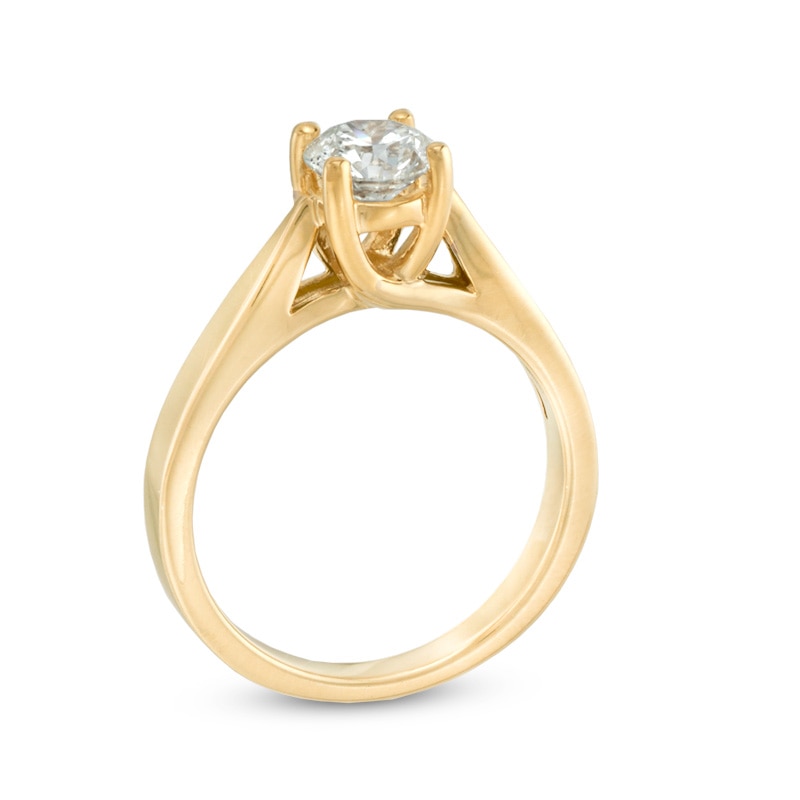 Main Image 2 of Canadian Ideal 0.70 CT. Certified Diamond Solitaire Engagement Ring in 14K Gold (I/I1)