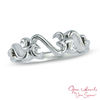 Thumbnail Image 0 of Open Hearts by Jane Seymour™ Interlocking Ring in Sterling Silver