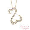 Thumbnail Image 0 of Open Hearts by Jane Seymour™ 1.00 CT. T.W. Diamond Pendant in 14K Gold - 20"