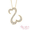 Thumbnail Image 1 of Open Hearts by Jane Seymour™ 1.00 CT. T.W. Diamond Pendant in 14K Gold - 20"