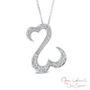 Thumbnail Image 1 of Open Hearts by Jane Seymour™ 0.50 CT. T.W. Diamond Pendant in 14K White Gold - 20"