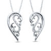 Thumbnail Image 1 of Open Hearts by Jane Seymour™ 0.10 CT. T.W. Diamond Scroll Pendant in Sterling Silver