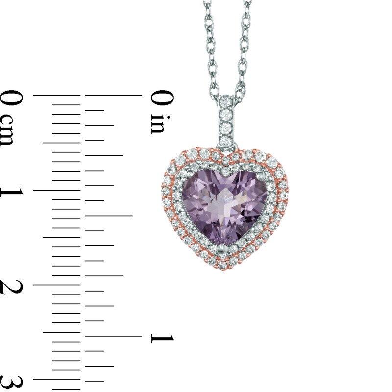 14k Rose Gold Rose de France Pink Amethyst Heart Pendant 14k Rose Gold Rose de France Pink Amethyst Heart Pendant