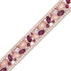 Multi-Gemstone and Lab-Created White Sapphire Bracelet in Sterling Silver with 18K Rose Gold Plate - 7.25"